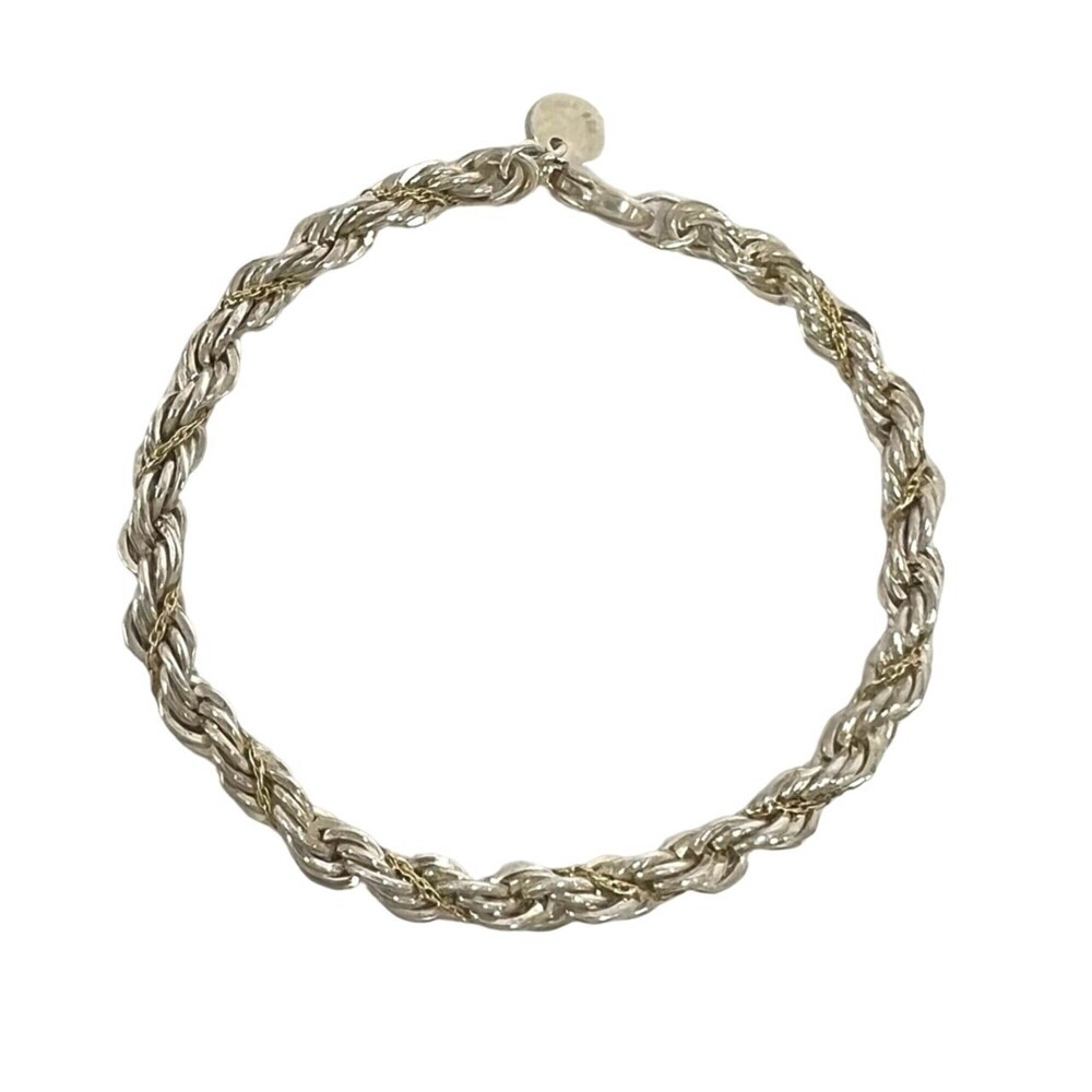 TIFFANY&Co. Tiffany Vintage Twist Rope Bracelet, Sterling Silver 925, 18K 750...